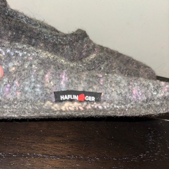 Haflinger Wool Slippers | Womens Size 41 | Gray Multicolor House Shoes Comfort‎ - Picture 2 of 8